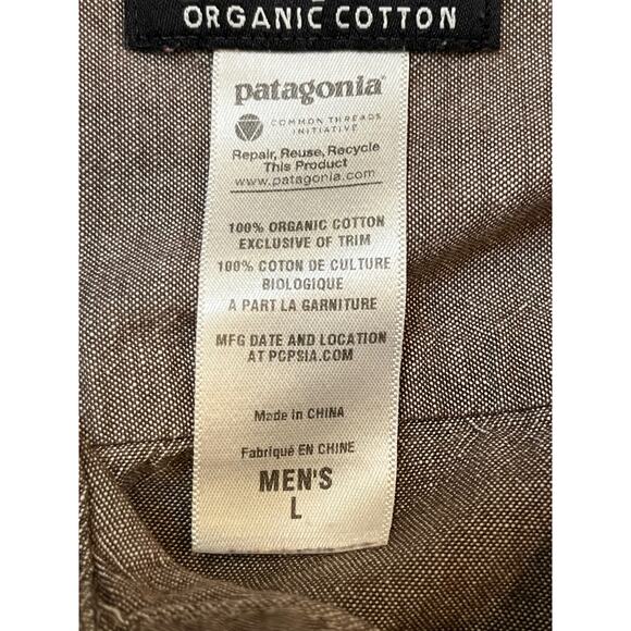 Patagonia Men's Size Large Tan Long Sleeve Button Up Shirt - Picture 3 of 7